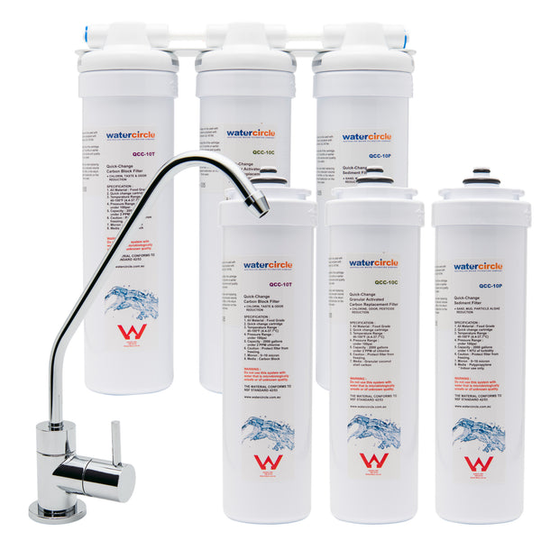 Complete set Triple Quick Change Under sink water filter with MDL01 Tap