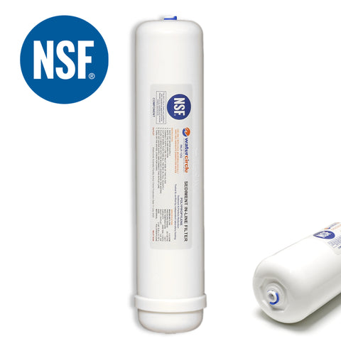 12" Sediment (Polypropylene) Inline water filter with Inbuilt quick connect for 1/4" (6mm) tubing NSF approved