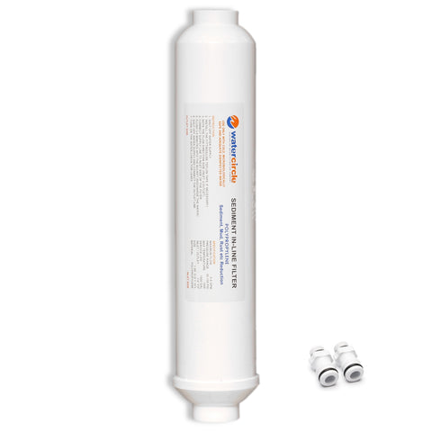 10" Sediment Inline water filter with garden hose quick connector (before carbon)