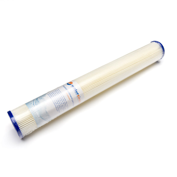 20" x 2.5" Pleated sediment filter 5, 10 or 20 micron