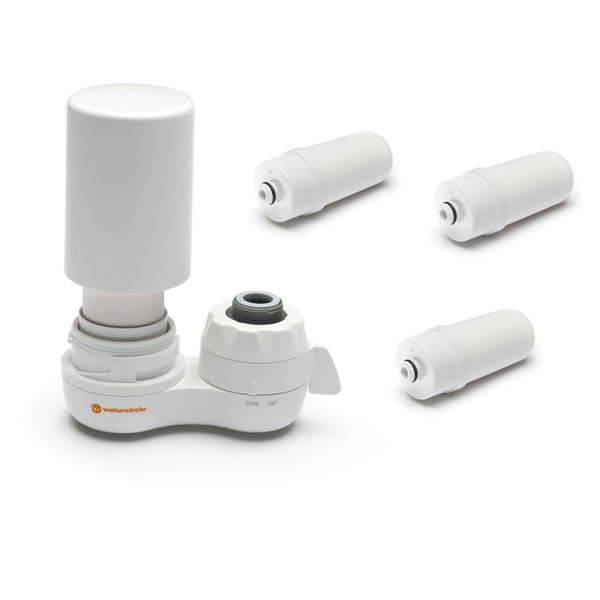 On Tap 2 stages water filter system complete set CERAMIC with Carbon 0.5 micron white housing