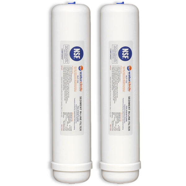 12" Sediment (Polypropylene) Inline water filter with Inbuilt quick connect for 1/4" (6mm) tubing NSF approved