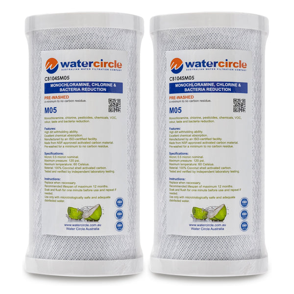 Watercircle 1045M05 10" x 4.5" 0.5 micron (Chloramine & Chlorine)reduction filter