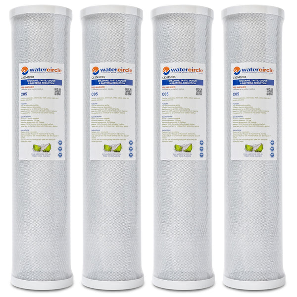 Watercircle 2045C05 20" x 4.5" 0.5 micron NSF approved carbon filter (Chlorine)