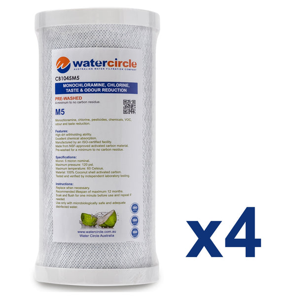 Watercircle 1045M5 10" x 4.5" 5 micron (Chloramine & Chlorine)reduction filter