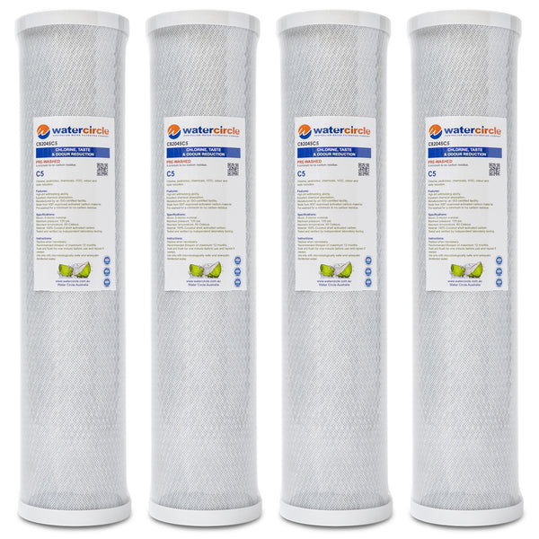 Watercircle 2045C5 20" x 4.5" 5 micron NSF approved carbon filter (Chlorine)