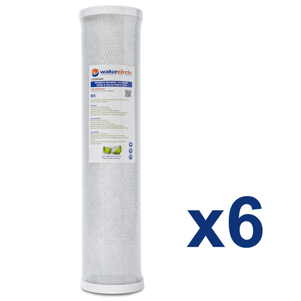 Watercircle 2045M5 20" x 4.5" 5 micron (Chloramine & Chlorine)reduction filter