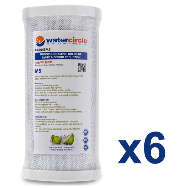 Watercircle 1045M5 10" x 4.5" 5 micron (Chloramine & Chlorine)reduction filter