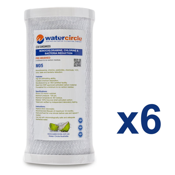 Watercircle 1045M05 10" x 4.5" 0.5 micron (Chloramine & Chlorine)reduction filter