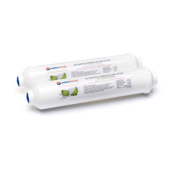 10" Carbon Inline water filter with garden hose quick connector NSF approved