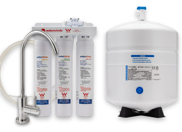 Watercircle 5 Stage with Alkaliser Watermark Australian Standard Approved Reverse Osmosis (RO) system With Chrome Tap