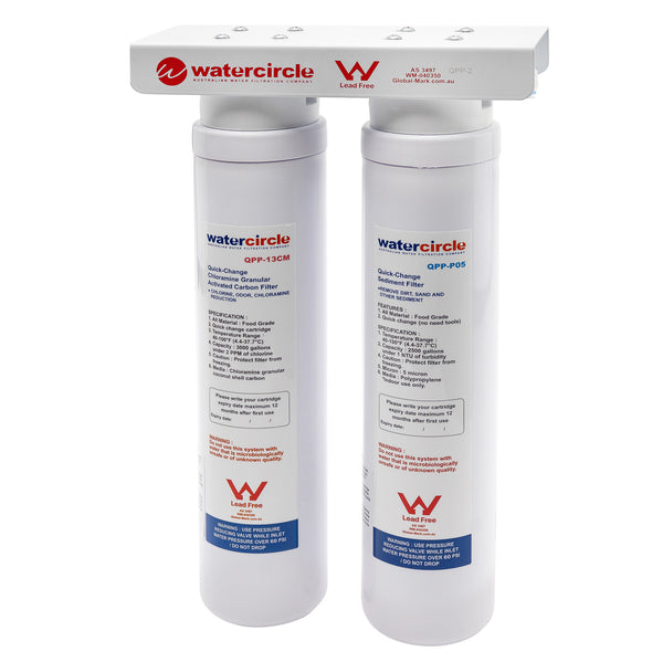 QPP-2 Twin(Two Stages) Quick Change Under sink water filter system body only