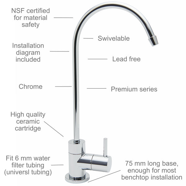 QCC Reverse Osmosis (RO) system 6 stages ROQ3406 with MDL02 Tap