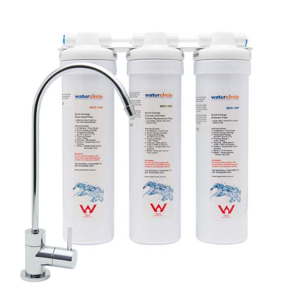 Complete set Triple Quick Change Under sink water filter with MDL02 Tap