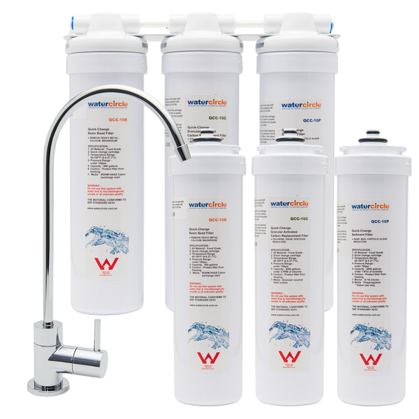 Complete set Triple Quick Change Under sink water filter with MDL02 Tap