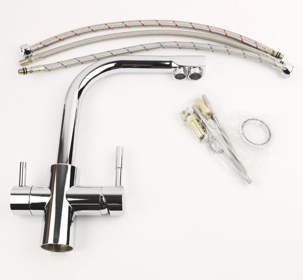 3 way water filter faucet / kitchen mixer tap hot cold and filtered water