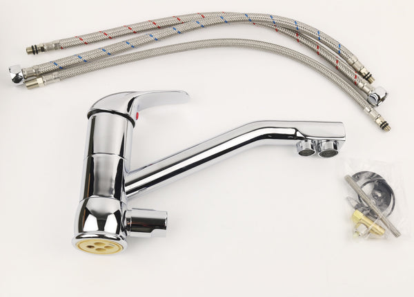 3 way water filter faucet / kitchen mixer tap hot cold and filtered water