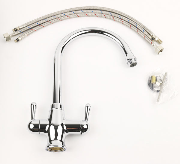 3 way water filter faucet / kitchen mixer tap hot cold and filtered water