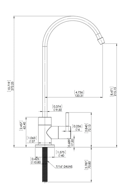 QCC Reverse Osmosis (RO) system 6 stages ROQ3406 with MDL02 Tap