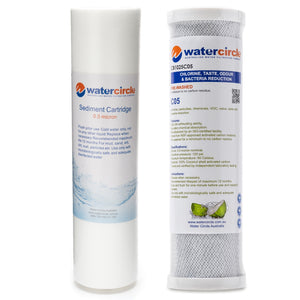 Sediment + Carbon Block Chlorine filter 0.5 micron size 10" x 2.5"