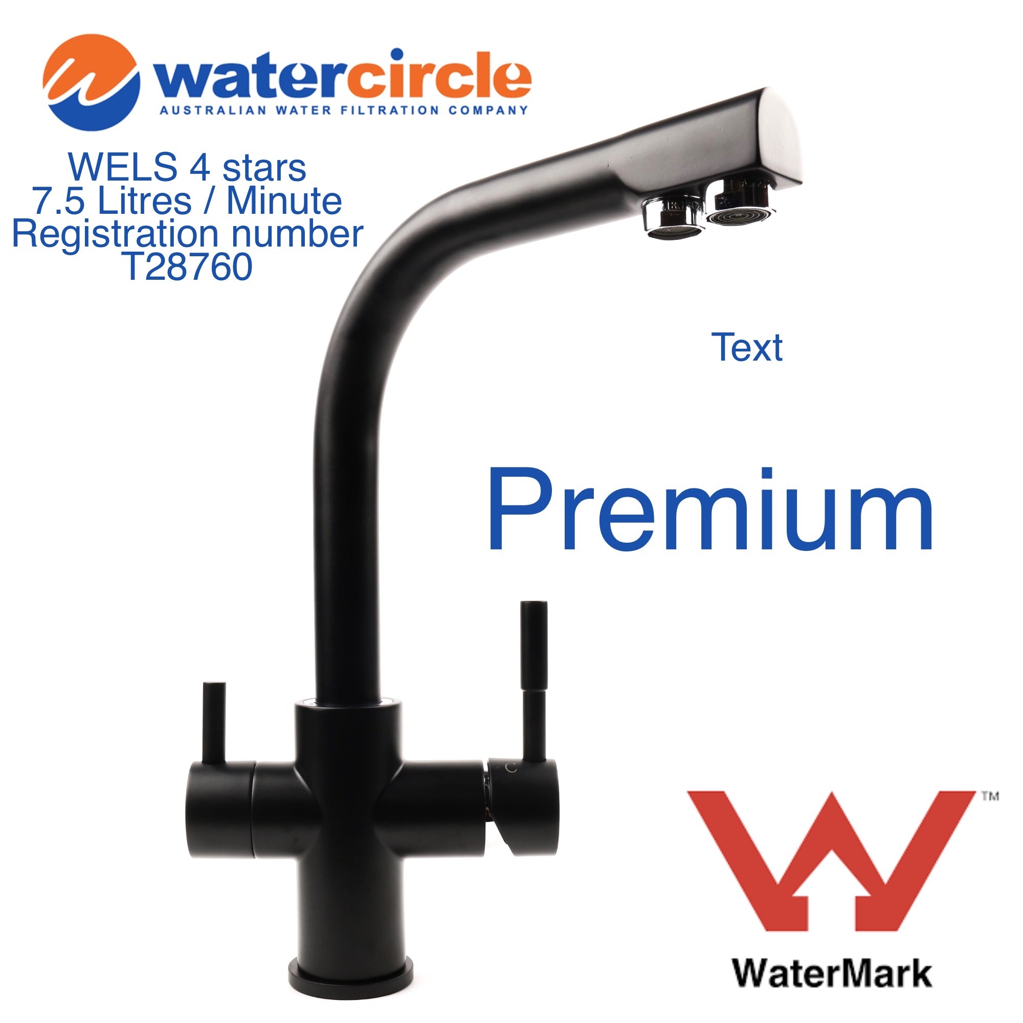 Matt Black 3 Way Water Filter Faucet / Kitchen Mixer Tap Hot Cold And –  Watercircle Australia