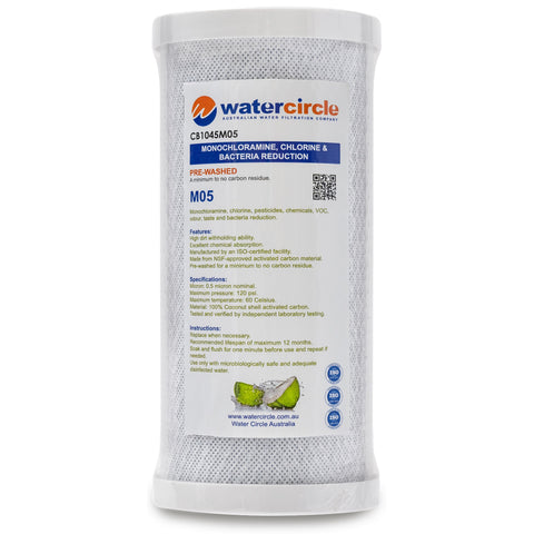 Watercircle 1045M05 10" x 4.5" 0.5 micron (Chloramine & Chlorine)reduction filter