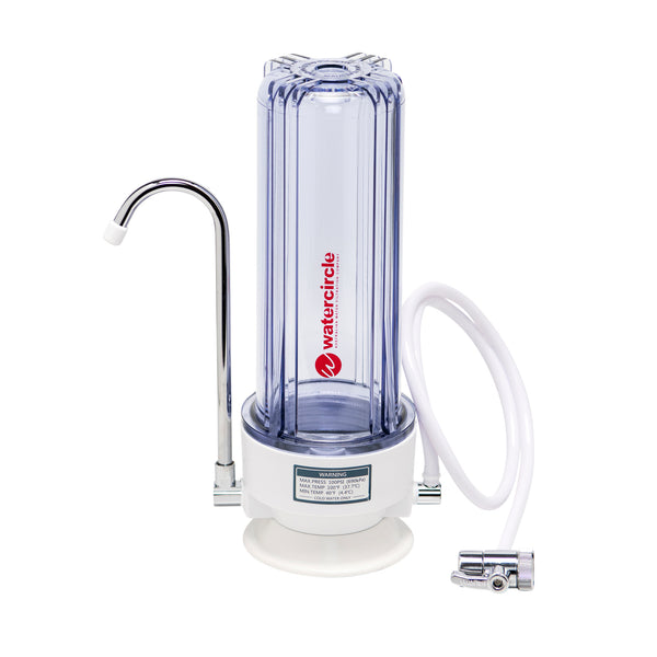 Single Bench top / Counter top water filter system complete set with 0.5 micron cartridges