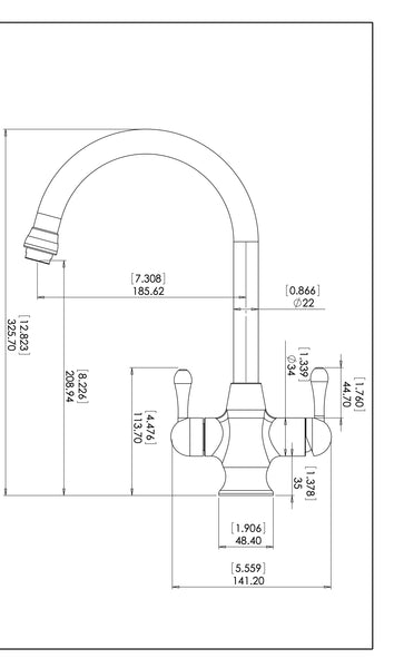 3 way water filter faucet / kitchen mixer tap hot cold and filtered water