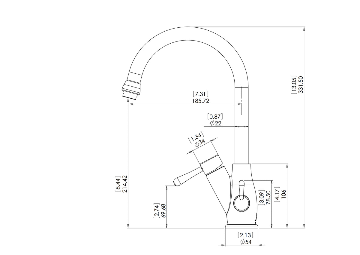 3 way water filter faucet / kitchen mixer tap hot cold and filtered wa