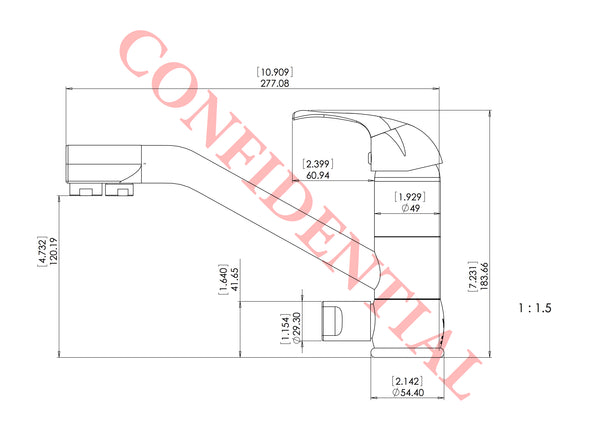 3 way water filter faucet / kitchen mixer tap hot cold and filtered water