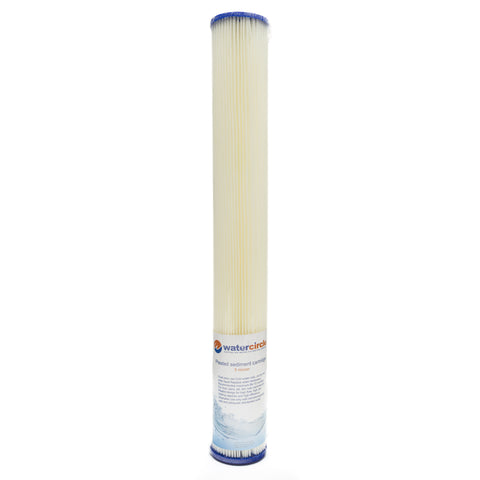 20" x 2.5" Pleated sediment filter 5, 10 or 20 micron