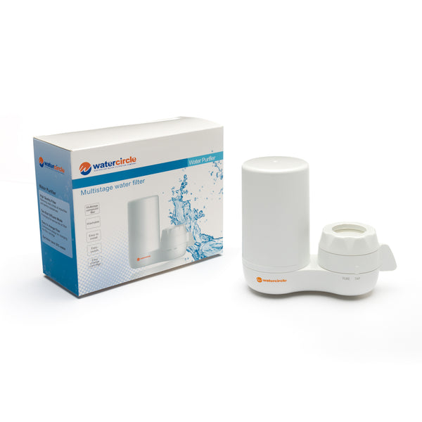 On Tap 2 stages water filter system complete set CERAMIC with Carbon 0.5 micron white housing