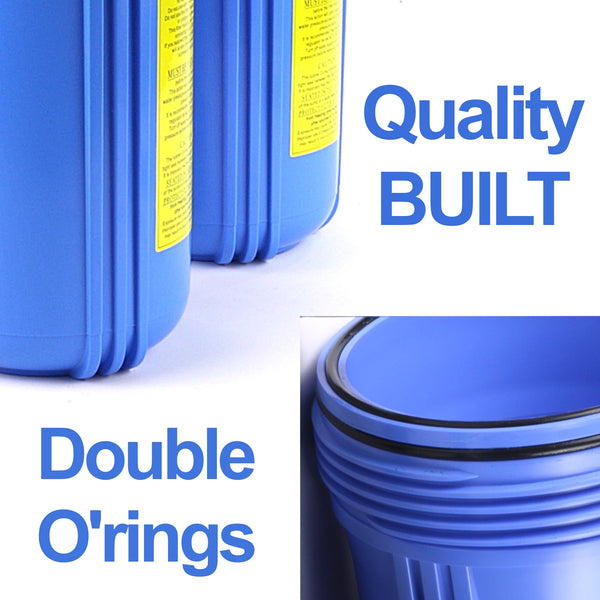 Watermark Approved 10" x 4.5" Single Big Blue Housing with 0.5 micron carbon block filter