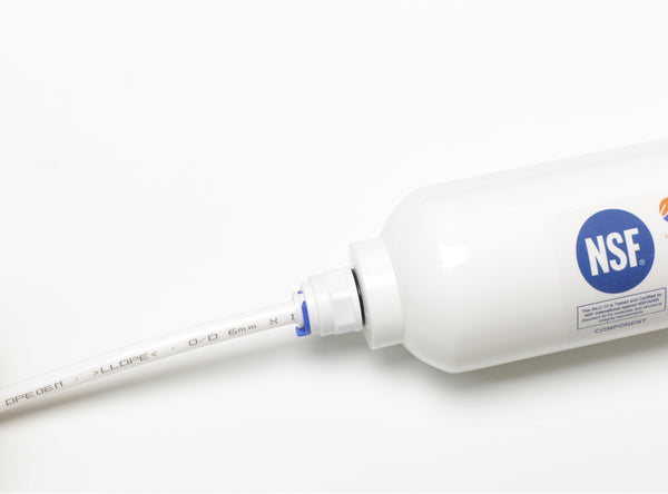 12" Sediment Inline water filter with 1/4" (6mm) tubing connector