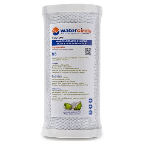 Watercircle 1045M5 10" x 4.5" 5 micron (Chloramine & Chlorine)reduction filter