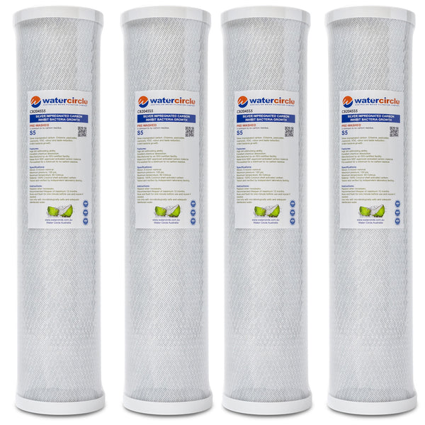 Watercircle 2045S5 20" x 4.5" 5 micron Silver impregnated water filter cartridge