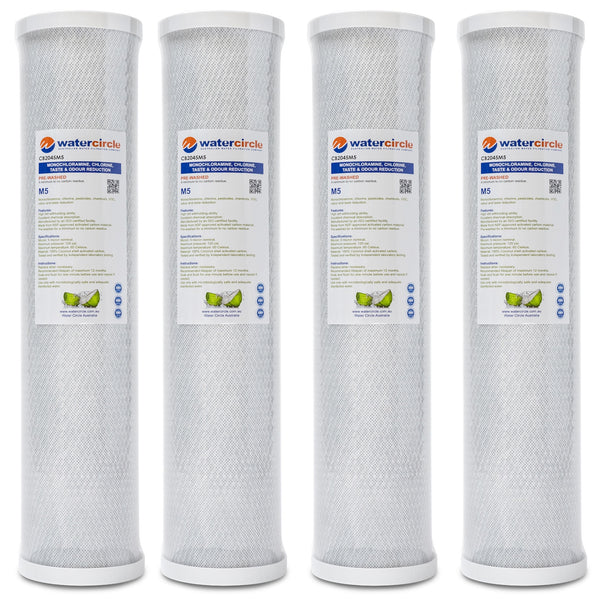 Watercircle 2045M5 20" x 4.5" 5 micron (Chloramine & Chlorine)reduction filter
