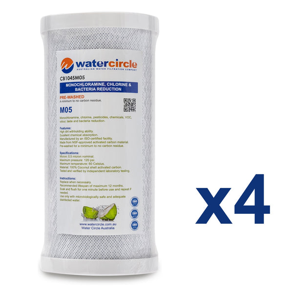 Watercircle 1045M05 10" x 4.5" 0.5 micron (Chloramine & Chlorine)reduction filter